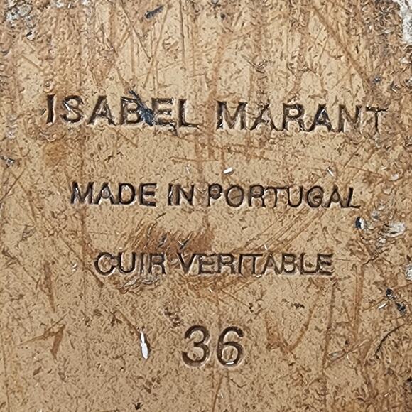 Isabel Marant Slide Sandal Women 6 Lennyo Fuchsia Pink Metallic Snakeskin Buckle - Picture 10 of 10